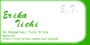 erika tichi business card